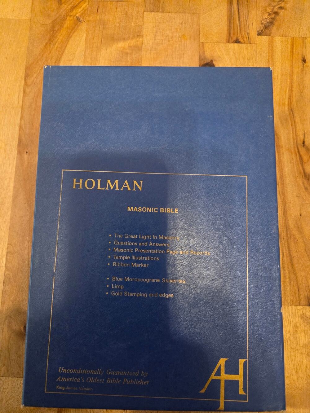 Vintage Holman Masonic Bible King James Version Excellent Condition Original Box